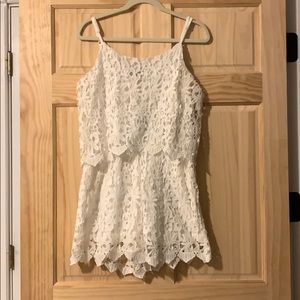 White lace romper never worn